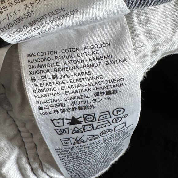 Levi’s 501 Distressed Skinny Jeans in Dark Side Of The Moon Wash Women’s Size 26 - Picture 9 of 11